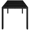 Mesa De Jardín Superficie De Vidrio Ratán Pe Negro 190x90x75 Cm Vidaxl