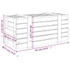 Caja De Almacenaje Madera Maciza De Pino Gris 91x40,5x42 Cm Vidaxl