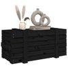 Caja De Almacenaje Madera Maciza De Pino Negro 91x40,5x42 Cm Vidaxl