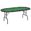 Mesa De Póquer Plegable Para 10 Jugadores Verde 206x106x75 Cm Vidaxl