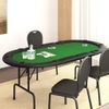 Mesa De Póquer Plegable Para 10 Jugadores Verde 206x106x75 Cm Vidaxl