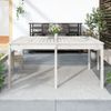 Mesa De Jardín Madera Maciza Pino Blanco 159,5x82,5x76 Cm Vidaxl