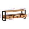 Mueble De Tv Madera Maciza De Acacia 120x30x45 Cm Vidaxl