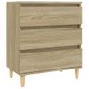 Aparador De Madera Contrachapada Roble Sonoma 60x35x70 Cm Vidaxl