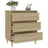 Aparador De Madera Contrachapada Roble Sonoma 60x35x70 Cm Vidaxl