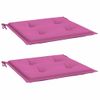 Cojines De Silla De Jardín 2 Uds Tela Rosa 40x40x3 Cm Vidaxl