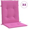 Cojines Para Silla Con Respaldo Bajo 4 Uds Tela Rosa Vidaxl