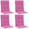 Cojines Para Silla Con Respaldo Bajo 4 Uds Tela Rosa Vidaxl