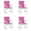 Cojines Para Silla Con Respaldo Bajo 4 Uds Tela Rosa Vidaxl