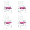 Cojines De Silla De Jardín 4 Uds Tela Oxford Rosa 50x50x7 Cm Vidaxl