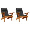 Cojines Para Silla Adirondack 2 Uds Tela Oxford Negro Vidaxl