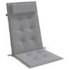 Cojines De Silla Con Respaldo Alto 2 Uds Tela Oxford Gris Vidaxl