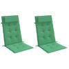 Cojines De Silla Con Respaldo Alto 2 Uds Tela Oxford Verde Vidaxl