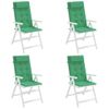 Cojines De Silla Con Respaldo Alto 4 Uds Tela Oxford Verde Vidaxl