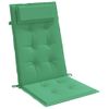 Cojines De Silla Con Respaldo Alto 4 Uds Tela Oxford Verde Vidaxl