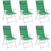 Cojines De Silla Con Respaldo Alto 6 Uds Tela Oxford Verde Vidaxl