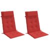 Cojines De Silla Con Respaldo Alto 2 Uds Tela Oxford Rojo Vidaxl