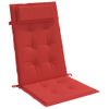 Cojines De Silla Con Respaldo Alto 4 Uds Tela Oxford Rojo Vidaxl