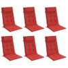 Cojines De Silla Con Respaldo Alto 6 Uds Tela Oxford Rojo Vidaxl