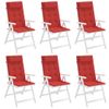 Cojines De Silla Con Respaldo Alto 6 Uds Tela Oxford Rojo Vidaxl