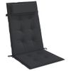 Cojines De Silla Con Respaldo Alto 4 Uds Tela Oxford Negro Vidaxl