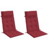 Cojines De Silla Con Respaldo Alto 2 Uds Tela Oxford Rojo Tinto Vidaxl