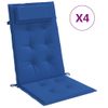 Cojines De Silla Con Respaldo Alto 4 Uds Tela Oxford Azul Klein Vidaxl