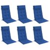 Cojines De Silla Con Respaldo Alto 6 Uds Tela Oxford Azul Klein Vidaxl