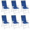 Cojines De Silla Con Respaldo Alto 6 Uds Tela Oxford Azul Klein Vidaxl