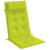 Cojines De Silla Respaldo Alto 2 Uds Tela Oxford Verde Brillo Vidaxl