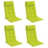 Cojines De Silla Respaldo Alto 4 Uds Tela Oxford Verde Brillo Vidaxl