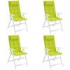 Cojines De Silla Respaldo Alto 4 Uds Tela Oxford Verde Brillo Vidaxl