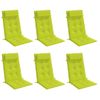 Cojines De Silla Respaldo Alto 6 Uds Tela Oxford Verde Brillo Vidaxl