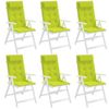 Cojines De Silla Respaldo Alto 6 Uds Tela Oxford Verde Brillo Vidaxl