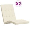 Cojines Para Tumbona 2 Uds Tela Oxford Color Crema Vidaxl