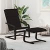 Sillón De Relax Con Taburete Tela Negro Vidaxl