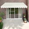 Toldo Retráctil Aluminio Y Tela Color Crema 3x2,5 M Vidaxl