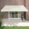 Toldo Retráctil Aluminio Y Tela Color Crema 4x3 M Vidaxl