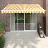 Toldo Retráctil Aluminio Y Tela Blanco Y Amarillo 3x2,5 M Vidaxl