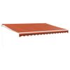 Toldo Retráctil Aluminio Y Tela Naranja Y Marrón 4x3 M Vidaxl