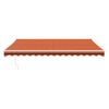 Toldo Retráctil Aluminio Y Tela Naranja Y Marrón 4x3 M Vidaxl