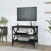 Mueble De Tv Madera Contrachapada Negro 60x40x50 Cm Vidaxl