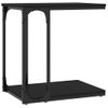 Mesa Auxiliar Madera Contrachapada Negro 50x35x52 Cm Vidaxl