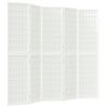 Biombo Plegable Con 5 Paneles Estilo Japonés Blanco 200x170 Cm Vidaxl