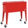 Carrito Nevera Con Ruedas Rojo 92x43x89 Cm Vidaxl