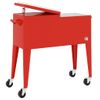 Carrito Nevera Con Ruedas Rojo 92x43x89 Cm Vidaxl