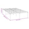 Estructura De Cama De Metal Blanca 135x190 Cm Vidaxl