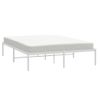 Estructura De Cama De Metal Blanca 160x200 Cm Vidaxl