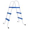 Escalera Para Piscina Acero Azul Y Blanco 84 Cm Vidaxl