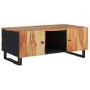 Mesa De Centro Madera Maciza Acacia Y Contrachapada 100x54x40cm Vidaxl